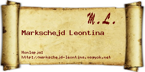 Markschejd Leontina névjegykártya